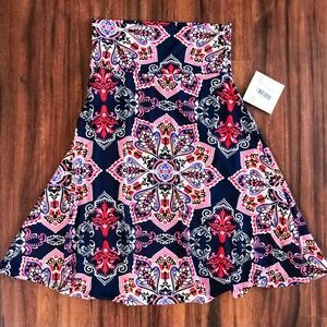 Lularoe Mandala Azure A-Line Skirt